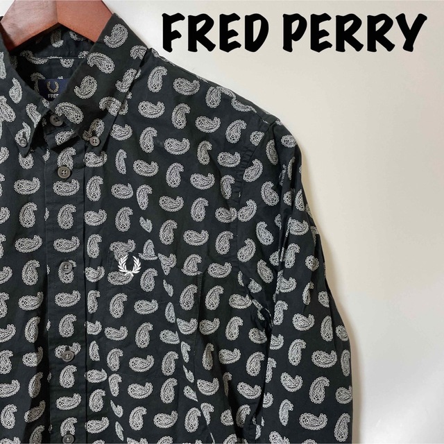 FRED PERRY フレッドペリー ペイズリー柄 長袖シャツ 希少 総柄