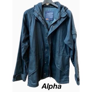 アルファインダストリーズ(ALPHA INDUSTRIES)の【必見！】アルファインダストリー！パーカーコート　ネイビー定価約24,000円(ミリタリージャケット)