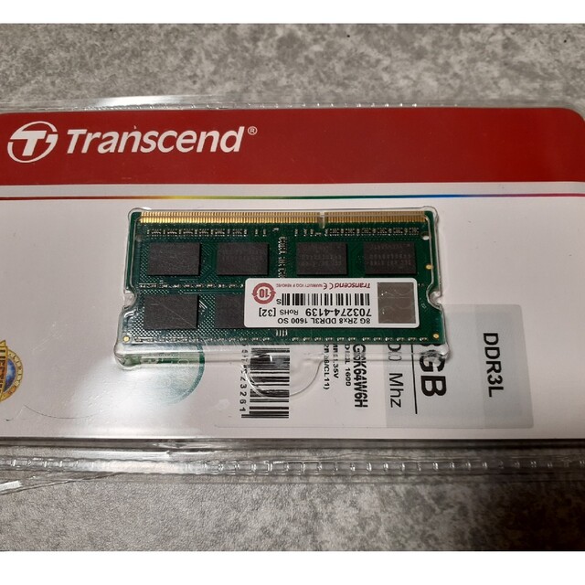 Transcend(トランセンド)のTranscend ノートPC用メモリ PC3L-12800 DDR3L スマホ/家電/カメラのPC/タブレット(PCパーツ)の商品写真