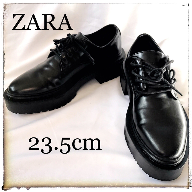 【美品】ZARA ザラ 厚底　トラックソール　ローファー 23.5cm