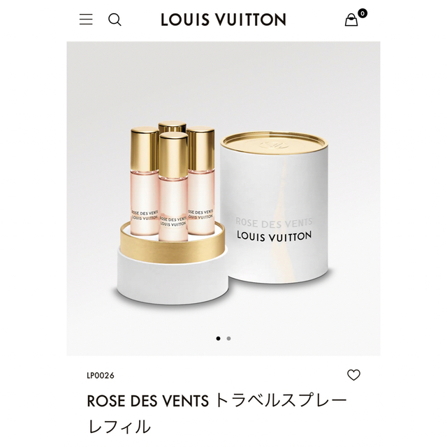 LOUIS VUITTON(ルイヴィトン)の【新品】ルイヴィトン 香水 ローズデヴァン レフィル1本 コスメ/美容の香水(香水(女性用))の商品写真