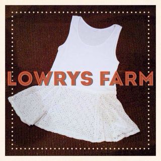 ローリーズファーム(LOWRYS FARM)のLOWRYSFARMペプラムレースタンク(タンクトップ)