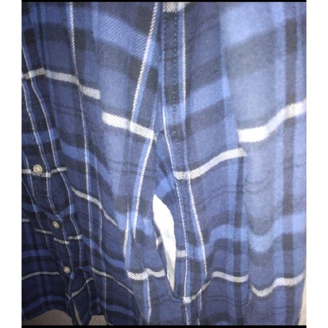 レディース　チェック　ロングシャツ　Lサイズ レディースのトップス(シャツ/ブラウス(長袖/七分))の商品写真