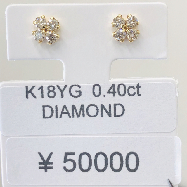 DE-24272 K18YG ピアス ダイヤモンド 0.60ct