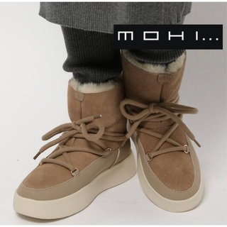 モヒ(MOHI)の【新品】MOHI モヒ ムートン ショートブーツ モカ 22.5cm(ブーツ)