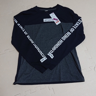 イオン(AEON)の未使用 イオン 長袖ロンＴ 150 紺×グレー(Tシャツ/カットソー)