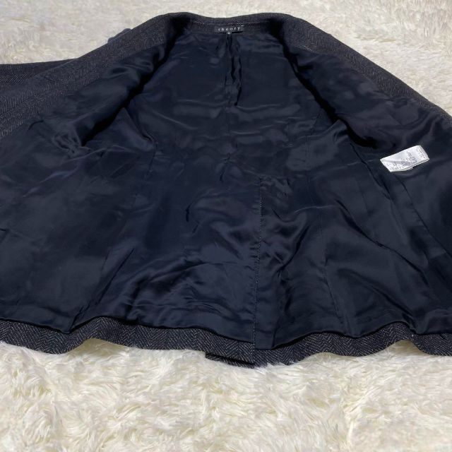 【美品】theory セオリー テーラードジャケット スーツ S ウール 黒