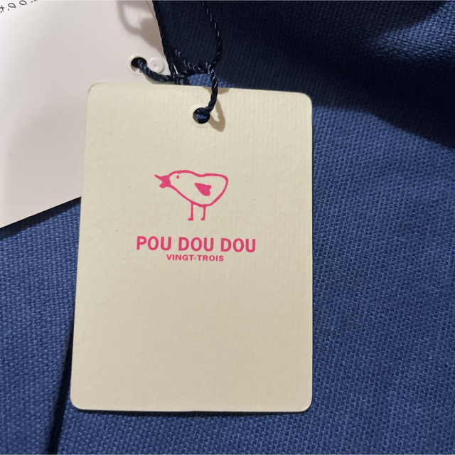 POU DOU DOU(プードゥドゥ)の新品未使用　①プードゥドゥ　トートバック　エコバッグ　インディゴブルーバック レディースのバッグ(トートバッグ)の商品写真