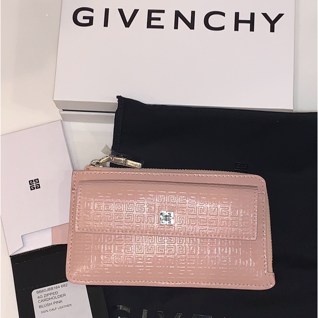 GIVENCHY 新品未使用 4G レザー 4G ジップ付き カードホルダー | www