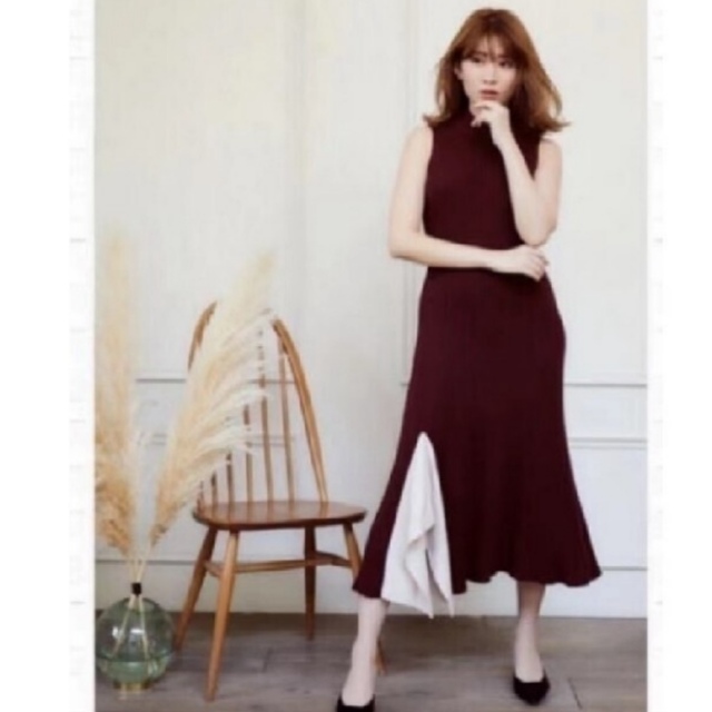 Her lip to/High neck Knit Long Dress www.krzysztofbialy.com