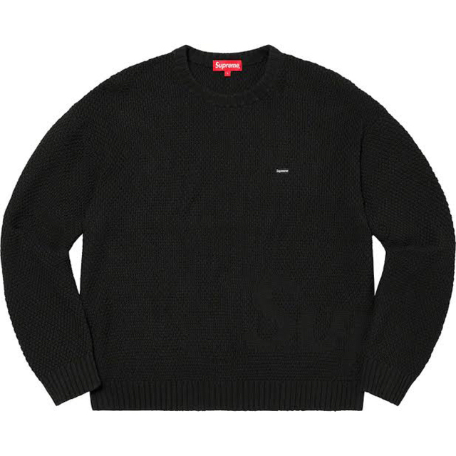 専用Supreme Textured Small Box Sweater 黒　M