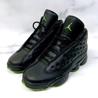 ナイキ(NIKE)の【新品未使用】AIR JODAN 13 RETORO 黒 緑 スニーカー 24(スニーカー)