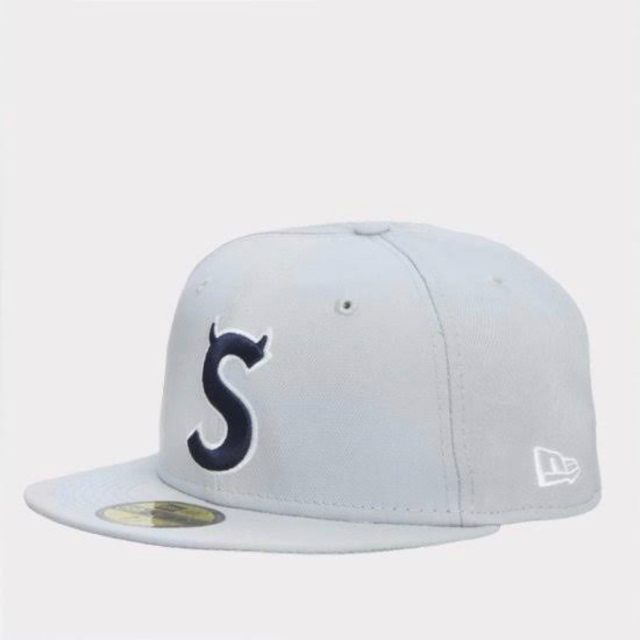 supreme s logo 2022 グレー　7 1/4 newera