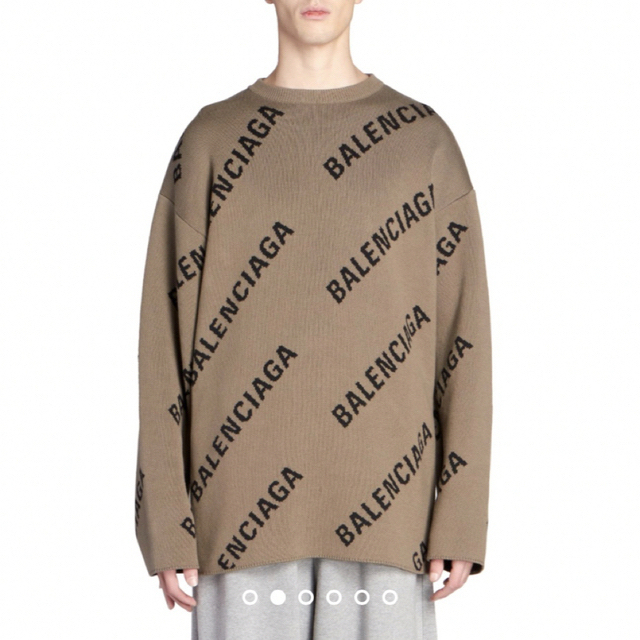 Balenciaga - 【1/3まで】BALENCIAGA バレンシアガ  ロゴ セーター ブラウン