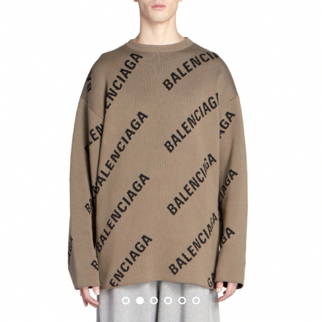 【1/3まで】BALENCIAGA バレンシアガ  ロゴ セーター ブラウントップス