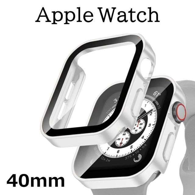 Apple Watch ケース カバー フラット 40mm ホワイト