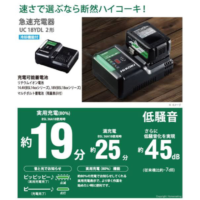 日立 - ハイコーキ 充電器 HiKOKI 急速充電 UC18YDL2 新品 未使用の