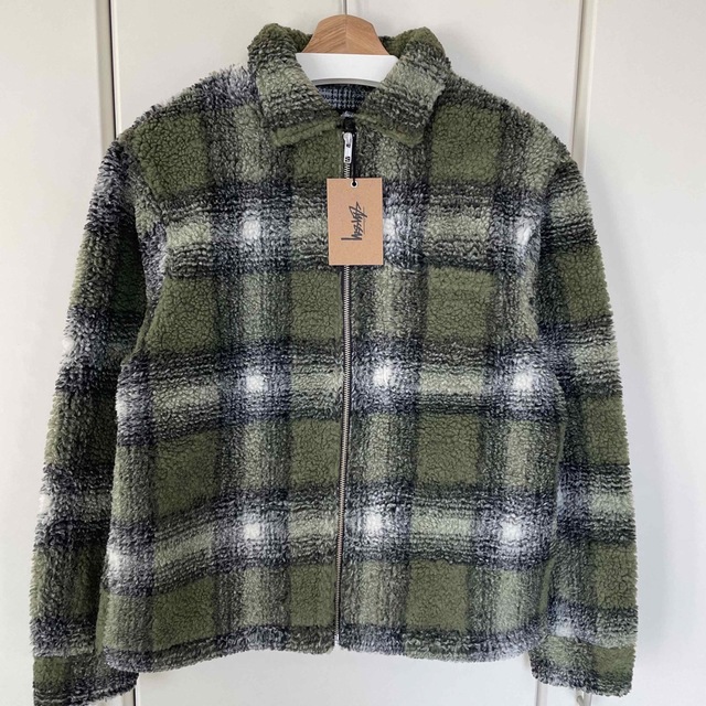 STUSSY(ステューシー)のStussySHADOW PLAID SHERPA ZIP SHIRTサイズXL メンズのジャケット/アウター(その他)の商品写真