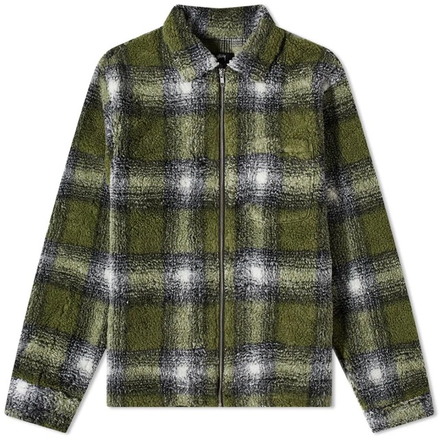 STUSSY(ステューシー)のStussySHADOW PLAID SHERPA ZIP SHIRTサイズXL メンズのジャケット/アウター(その他)の商品写真