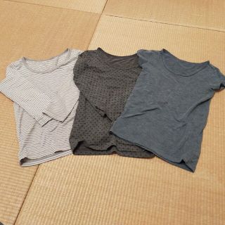 ユニクロ(UNIQLO)の【専用商品】ユニクロ　ヒートテック　長袖&半袖　90センチ三点セット(下着)