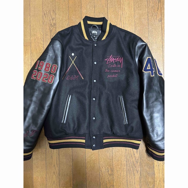 stussy 40th anniversary varsity jacket