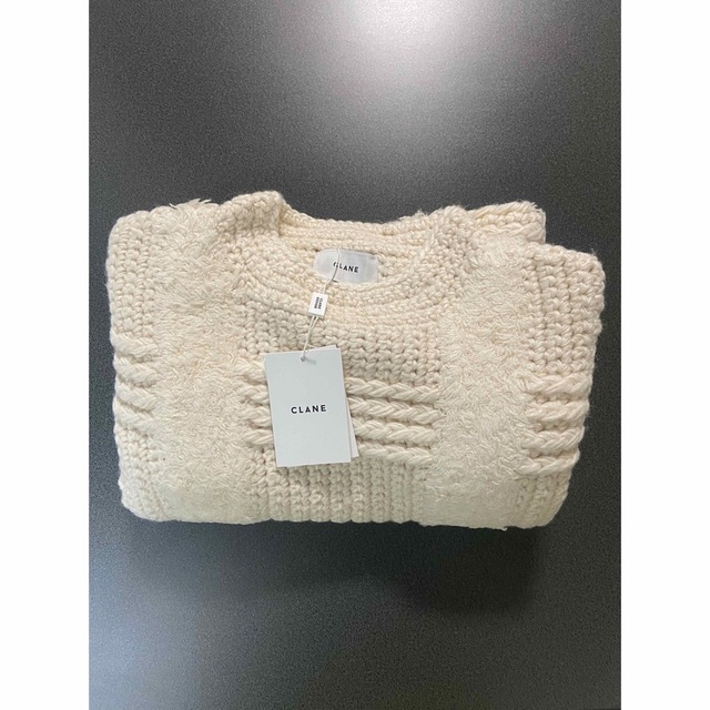 【CLANE クラネ】WIDE CHECK HAND KNIT サイズ1 9