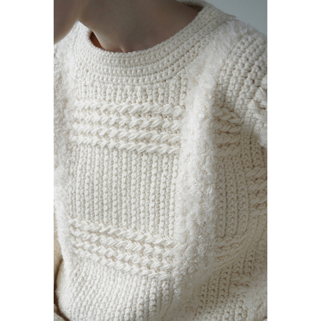 CLANE(クラネ)の【CLANE クラネ】WIDE CHECK HAND KNIT サイズ1 レディースのトップス(ニット/セーター)の商品写真