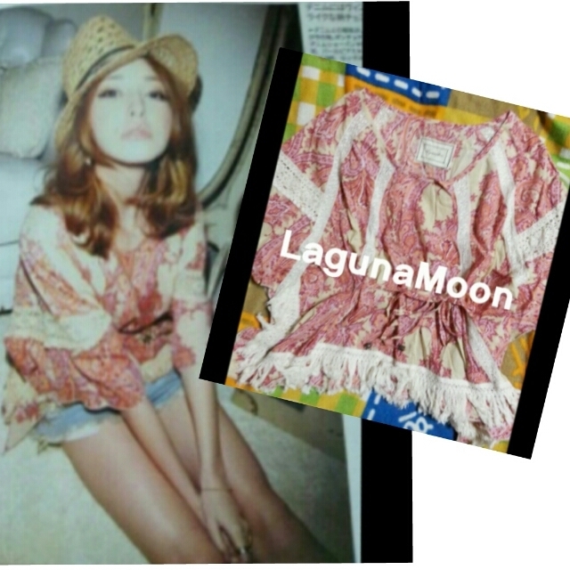 LagunaMoon(ラグナムーン)の梨花着用*ペイズリーチュニック レディースのトップス(カットソー(半袖/袖なし))の商品写真