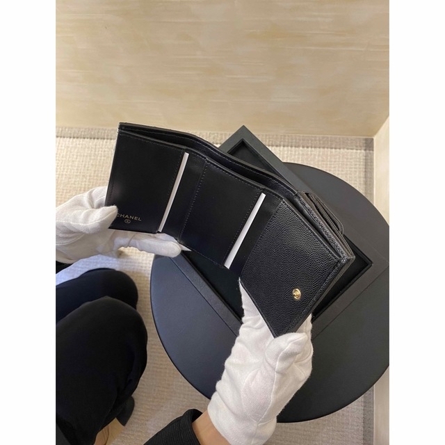 CHANEL - 新作!23C CHANEL ミニ フラップ 三つ折財布 トランプ CHANEL - 新作!23C CHANEL ミニ フラップ 三つ折財布 トランプ