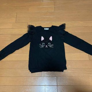 H&M ニット　黒ニット　猫　スパンコール(ニット)