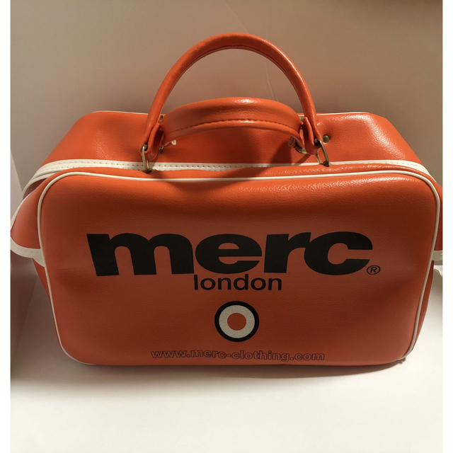 merc london   メルクロンドン　ボストンバッグ　オレンジ