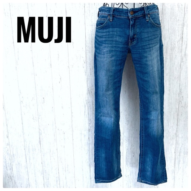 MUJI (無印良品)(ムジルシリョウヒン)の美品✨ 無印良品 MUJI ストレッチ テーパード デニム レディースのパンツ(デニム/ジーンズ)の商品写真