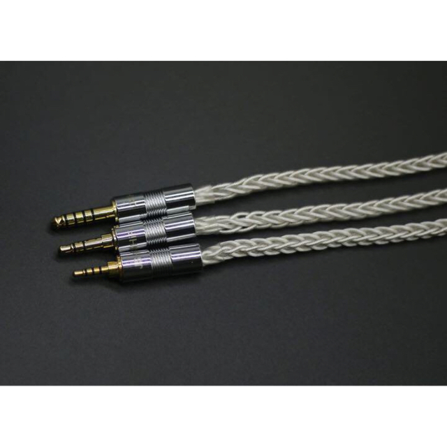 オーディオ機器2pin2.5mm 8芯単結晶銅銀メッキリケーブル 2pin (0.78ｍｍ)