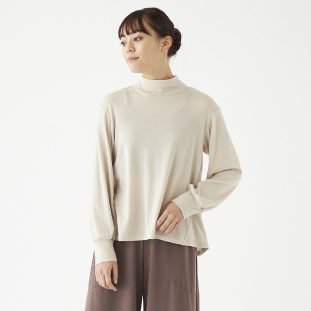 Chacott BALANCE バックデザインハイネックTシャツ シーグリーン