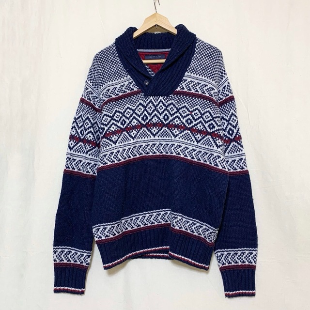 TOMMY HILFIGER(トミーヒルフィガー)のTommyHilfiger(USA)ビンテージノルディックショールカラーニット メンズのトップス(ニット/セーター)の商品写真