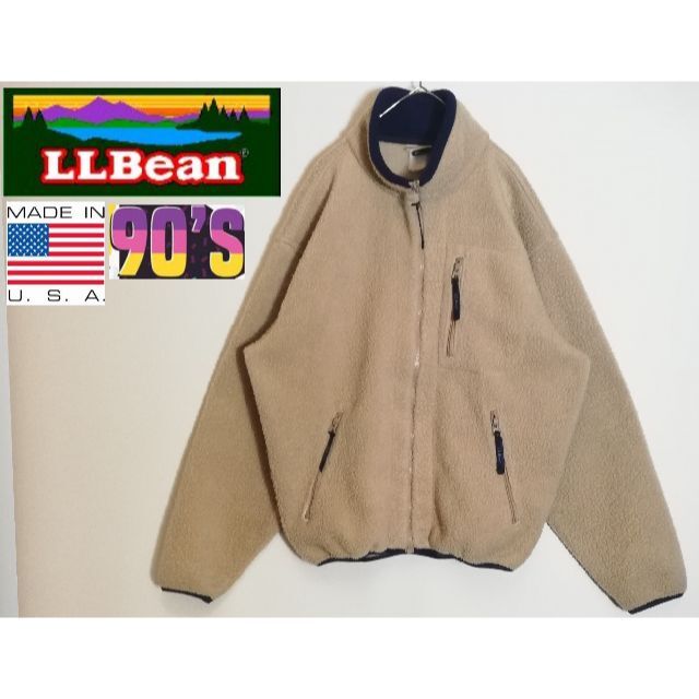 428 90年代 L.L.BEAN USA ボアフリースジャケット | フリマアプリ ラクマ