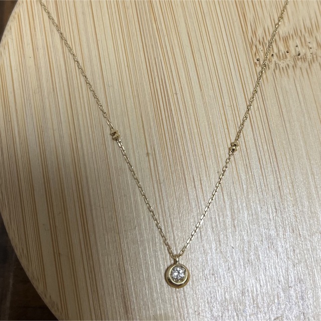18金ダイヤモンド付きネックレス 60cm