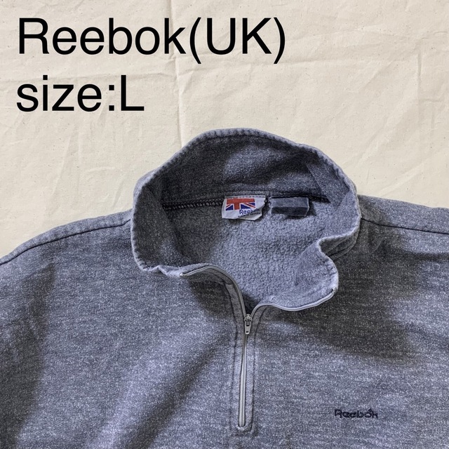 スウェットReebok(UK)ビンテージハーブジップスウェットシャツ