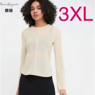 ユニクロ(UNIQLO)のUNIQLO mame kurogouchi  シアークールネックTシャツ(カットソー(長袖/七分))