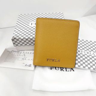 FURLA三つ折財布 バイカラーイエロー