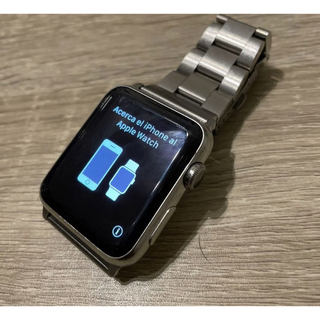 アップルウォッチ(Apple Watch)のapple watch ステンレス　サファイアガラス　充電ケーブル付き(腕時計)