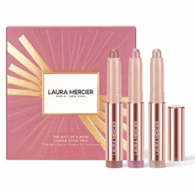 laura mercier(ローラメルシエ)のローラメルシエ　ザ　ギフト　オブ　ローズ　キャビアスティック　トリオ コスメ/美容のベースメイク/化粧品(アイシャドウ)の商品写真