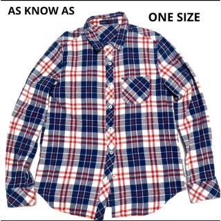 アズノウアズ(AS KNOW AS)のAS KNOW AS  チェックシャツ　ONE SIZE(シャツ/ブラウス(長袖/七分))