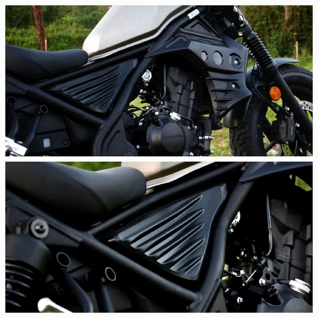 ホンダ(ホンダ)のレブル 250 500 フレーム カバー サイド カバー ライン ブラック ① 自動車/バイクのバイク(その他)の商品写真