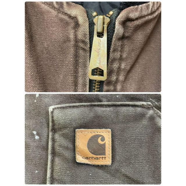 carhartt(カーハート)のカーハート　メキシコ製　ダック地　ベスト　ダークブラウン　中綿キルティング　L. メンズのトップス(ベスト)の商品写真