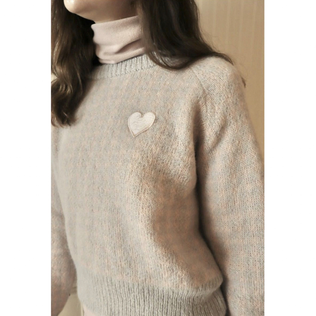 エピヌepineチェックニットE check knit gray×pink新品 レディース