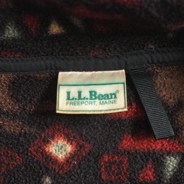 L.L.Bean(エルエルビーン)のエルエルビーン　ブルゾン　フリース　ジップアップ　クリスマス柄　美品 メンズのジャケット/アウター(ブルゾン)の商品写真