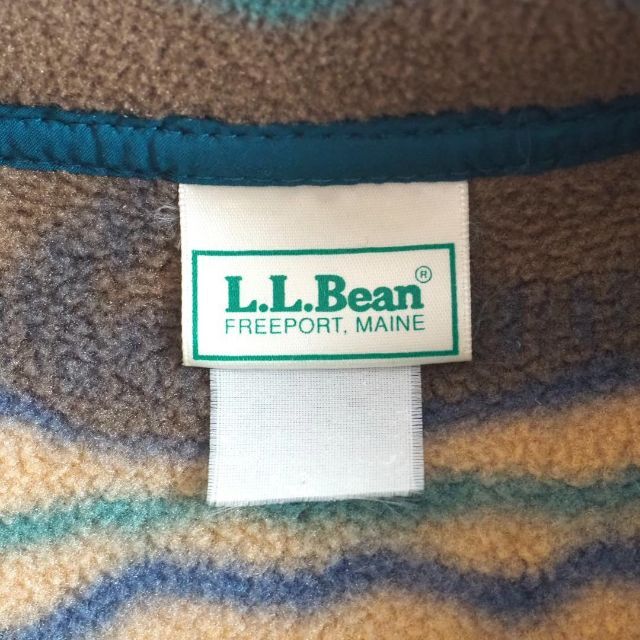 L.L.Bean(エルエルビーン)のエルエルビーン　ブルゾン　スナップT　フリース　シンチラ　総柄　美品 メンズのジャケット/アウター(ブルゾン)の商品写真