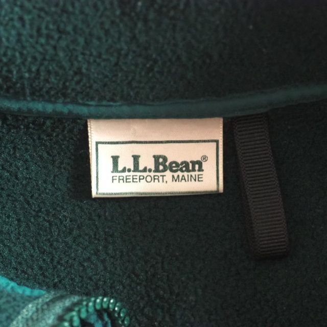 L.L.Bean(エルエルビーン)のエルエルビーン　ブルゾン　フリース　ジップアップ　グリーン　美品 メンズのジャケット/アウター(ブルゾン)の商品写真