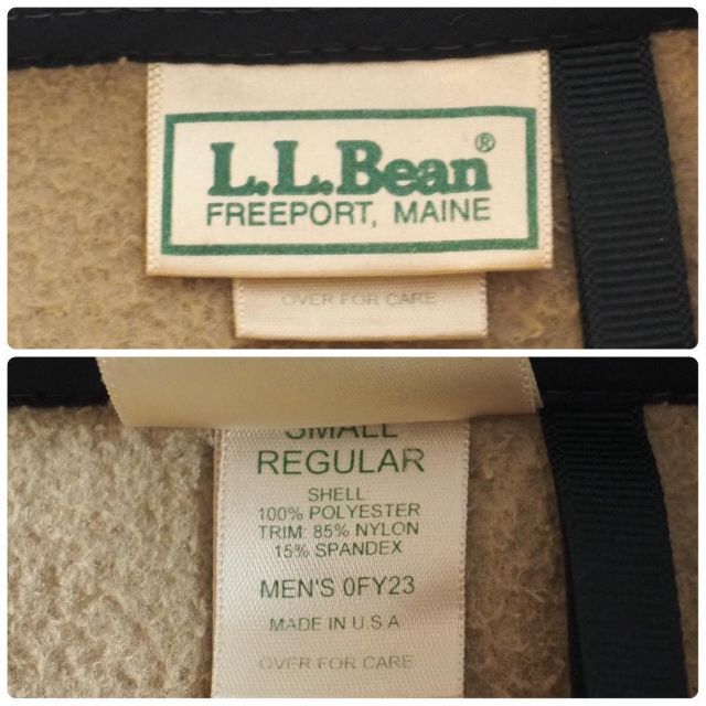 L.L.Bean(エルエルビーン)のエルエルビーン　USA製　ブルゾン　フリース　ジップアップ　ベージュ　美品 メンズのジャケット/アウター(ブルゾン)の商品写真